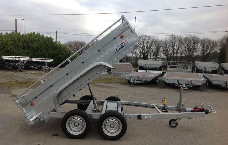 Remolque basculante de alta resistencia Lider, PTAC 1500 kg, ejes dobles con freno nuevos