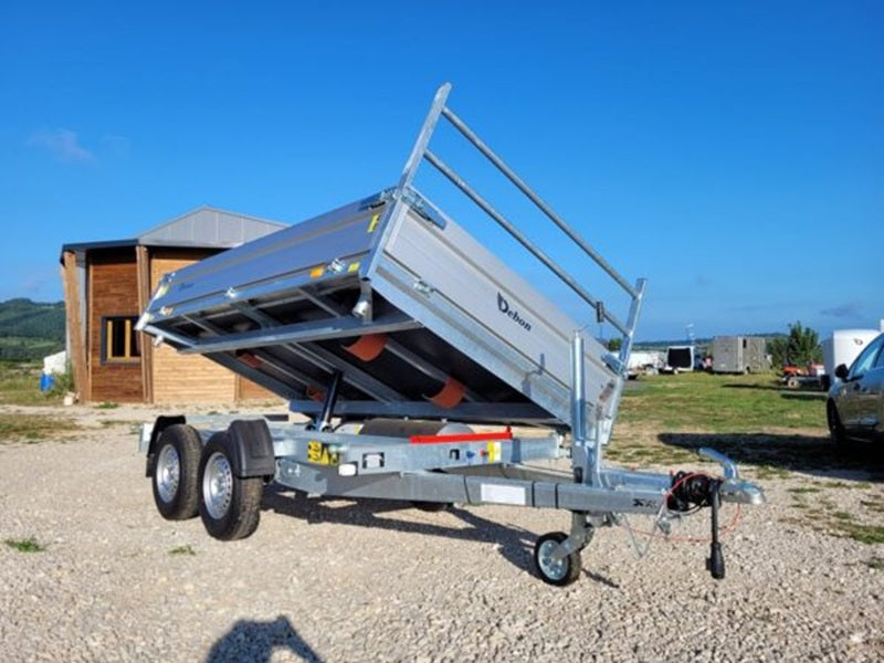 Remolque basculante PW2.3 Debon hidráulico TRIBENNE 2 ejes
