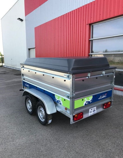 Remolque Lider Florence de 750 kg con capota y laterales dobles