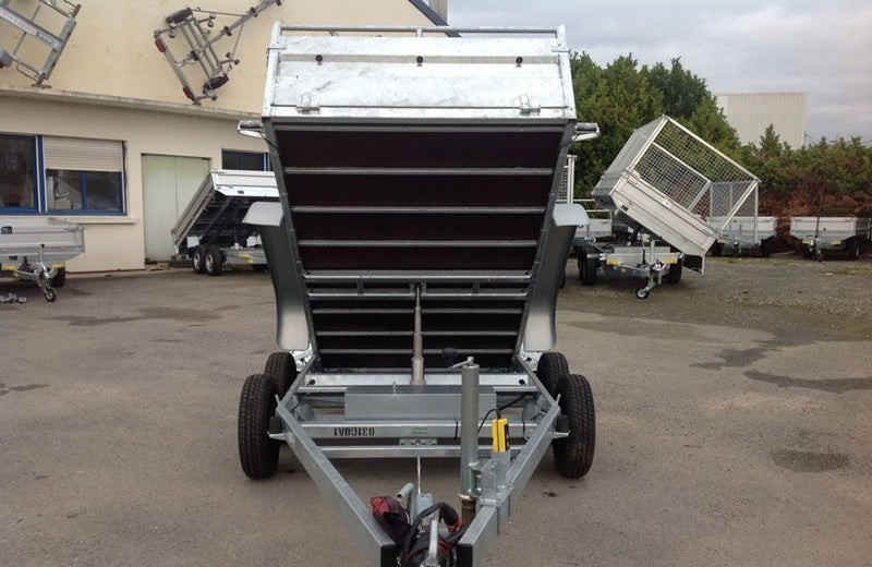 Remolque basculante de alta resistencia Lider, PTAC 1500 kg, ejes dobles con freno nuevos