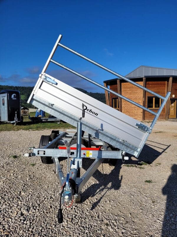 Remolque basculante PW2.3 Debon hidráulico TRIBENNE 2 ejes